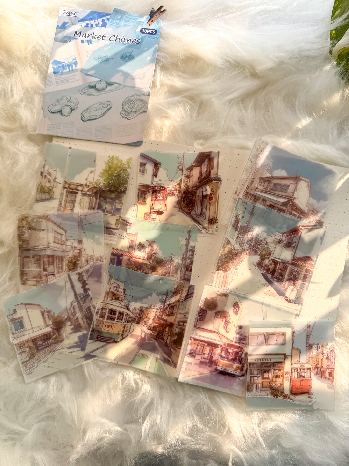 Olzm402 Water Colour Pictures Transparent Sticker | 10 pcs