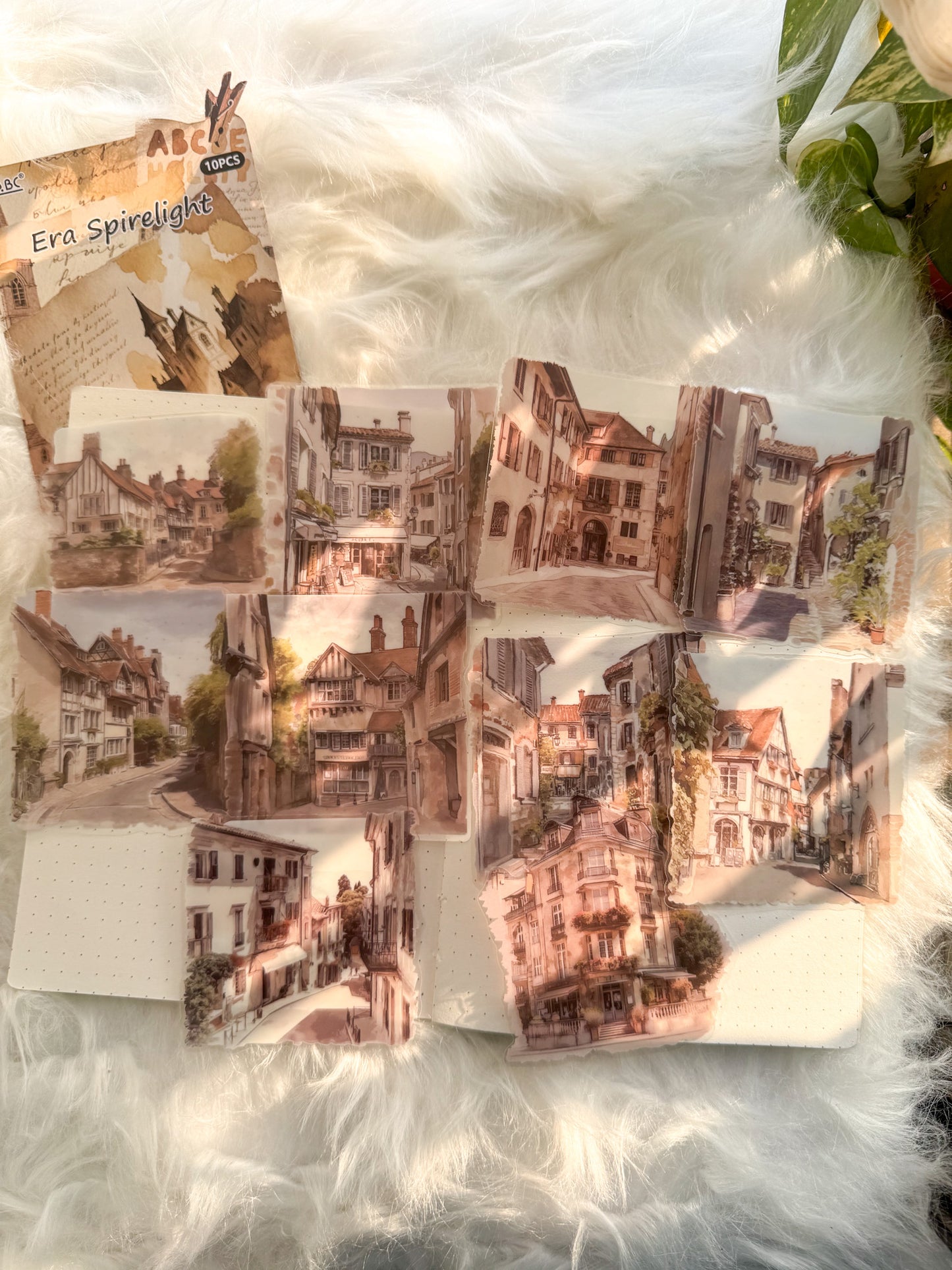 Olzm401 Water Colour Pictures Transparent Sticker | 10 pcs