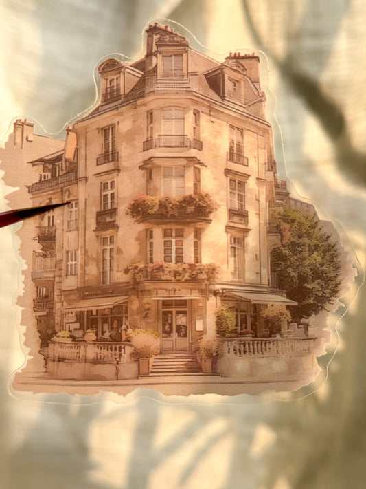 Olzm401 Water Colour Pictures Transparent Sticker | 10 pcs