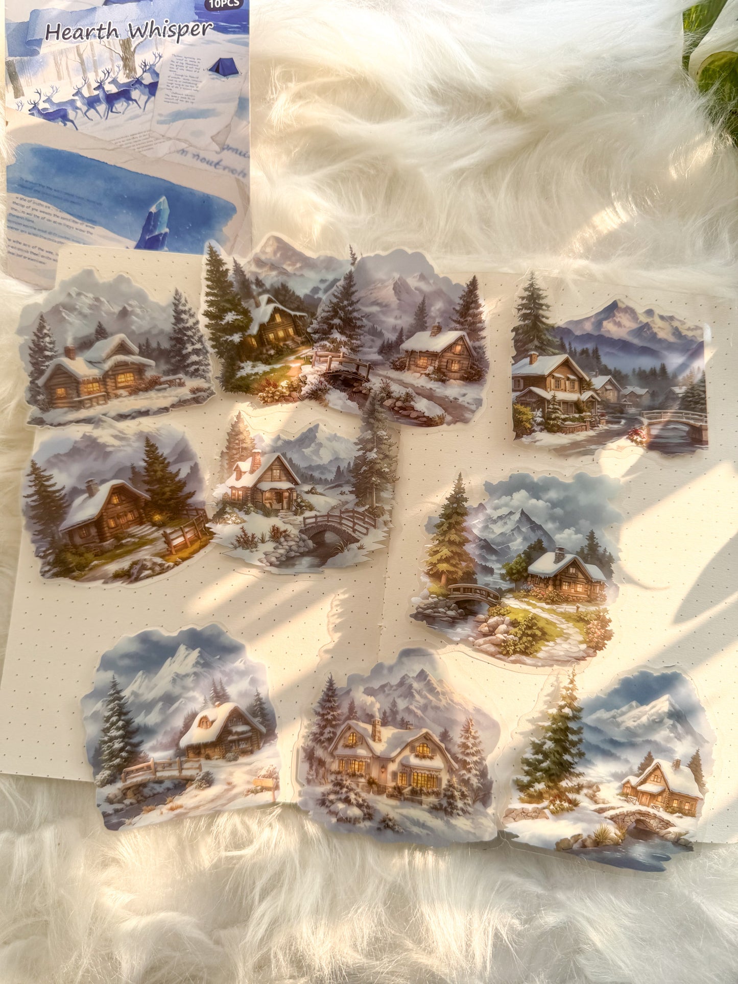 Olzm404 Water Colour Pictures Transparent Sticker | 10 pcs