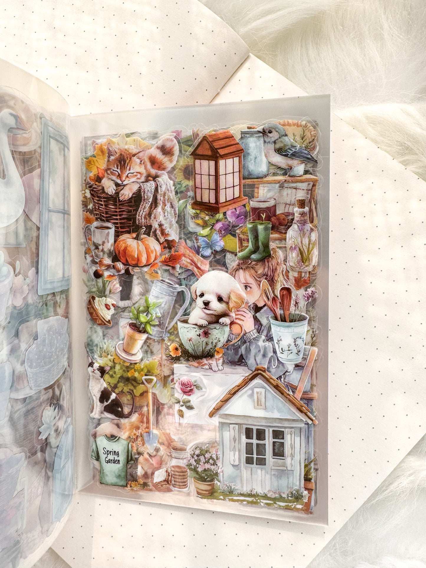 Bfmcl403 Song Of Soil Time Sticker Transparent Book | Over 300 Stickers - 20 Sheets