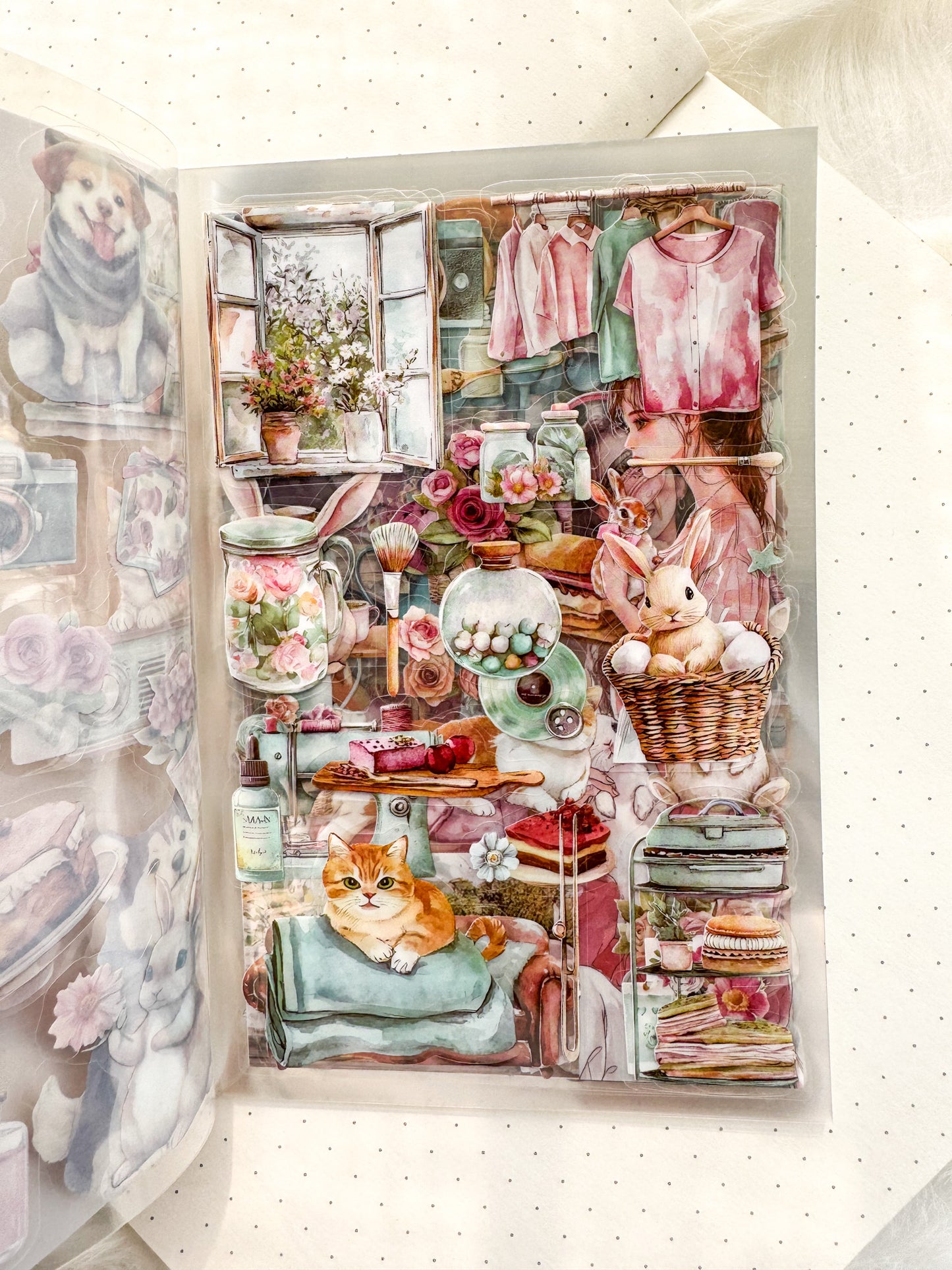 Bfmcl404 Mint Afternoon Time Sticker Transparent Book | Over 300 Stickers - 20 Sheets