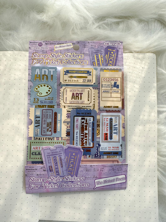 Xmtz2937 - 4 Stamp Sticker Sheet Paper Sticker Foiled | 4 Sheet