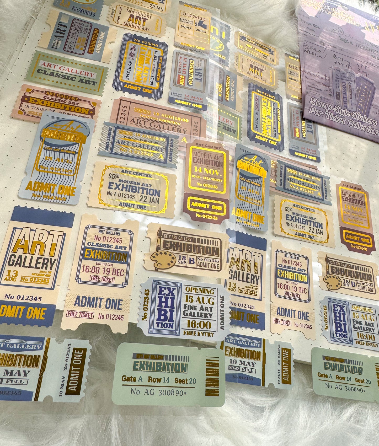 Xmtz2937 - 4 Stamp Sticker Sheet Paper Sticker Foiled | 4 Sheet