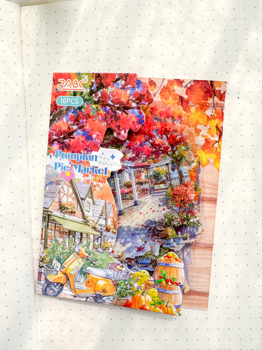 Ssqh403 Pumpkin Pie Transparent Pet Sticker | 10 Pcs