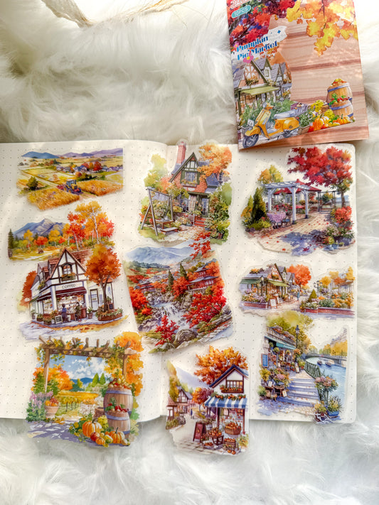 Ssqh403 Pumpkin Pie Transparent Pet Sticker | 10 Pcs