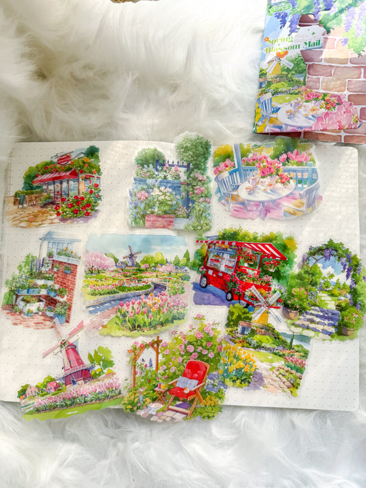 Ssqh401 Spring Blossom  Transparent Pet Sticker | 10 Pcs