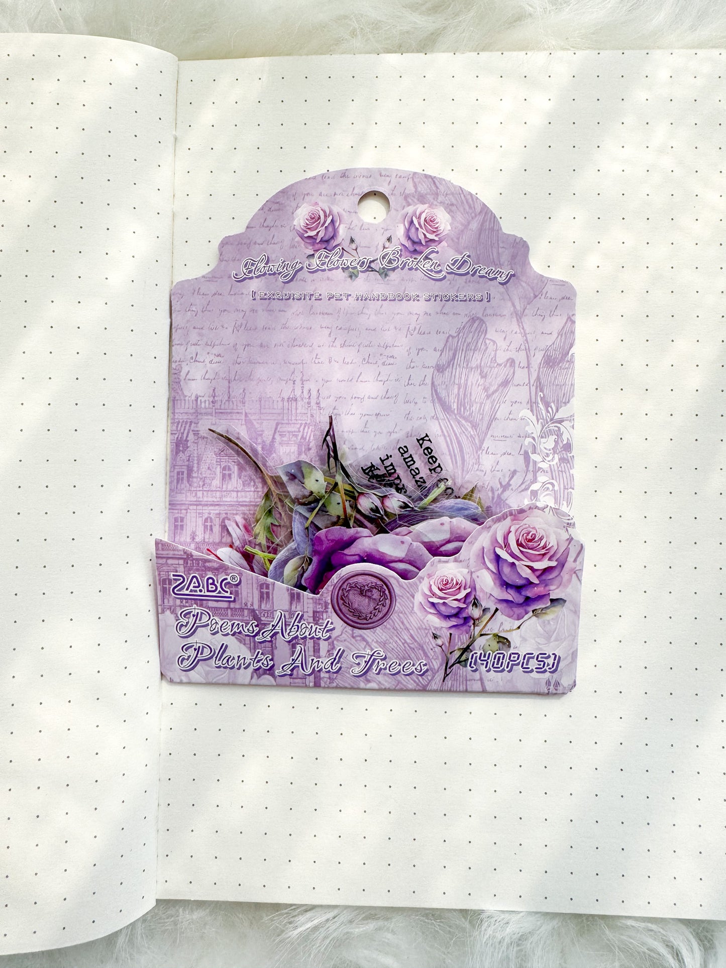 Cmsx601 Flower Seal Quotes Transparent Stickers | 40 Pcs