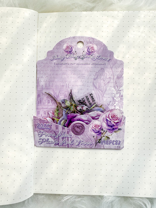 Cmsx601 Flower Seal Quotes Transparent Stickers | 40 Pcs