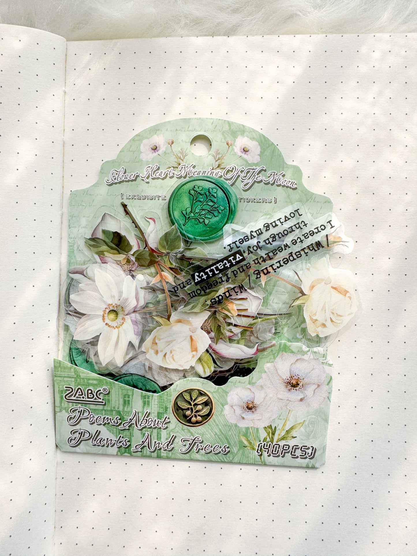 Cmsx605 Flower Seal Quotes Transparent Stickers | 40 Pcs