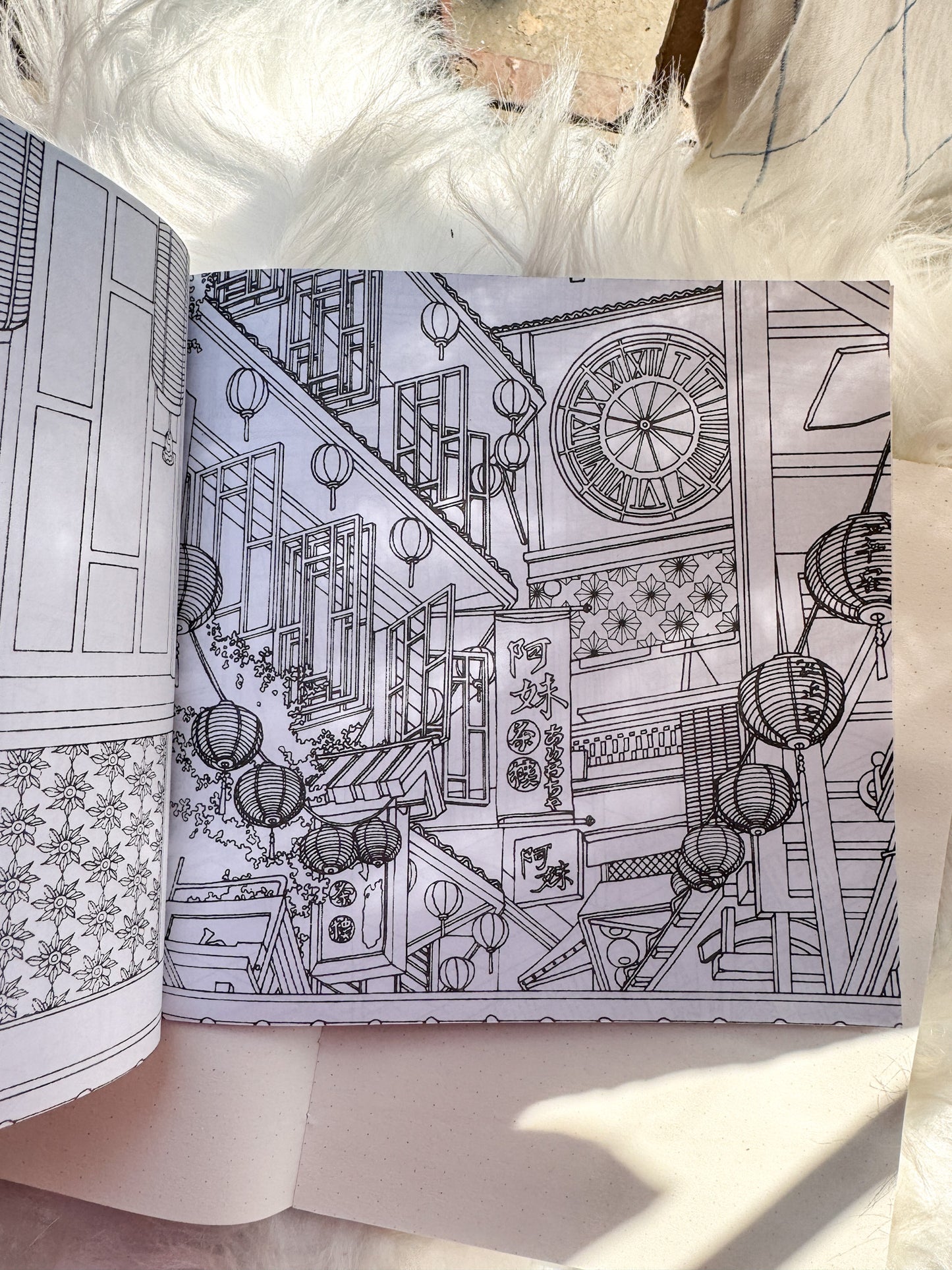 The Enchanted Forest Coloring Canvas Line Drawn Book | 24 pics Random Design