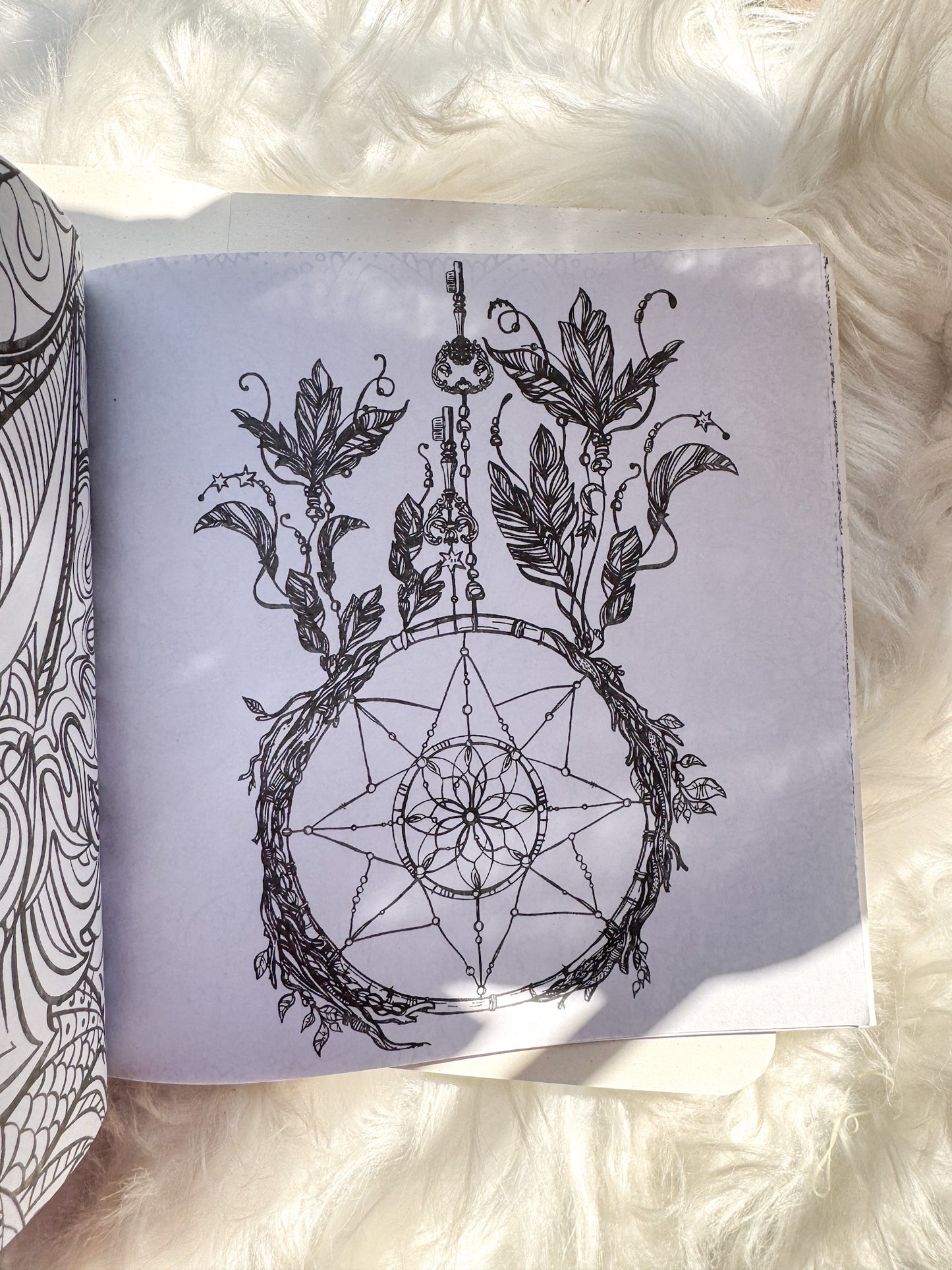 The Enchanted Forest Coloring Canvas Line Drawn Book | 24 pics Random Design