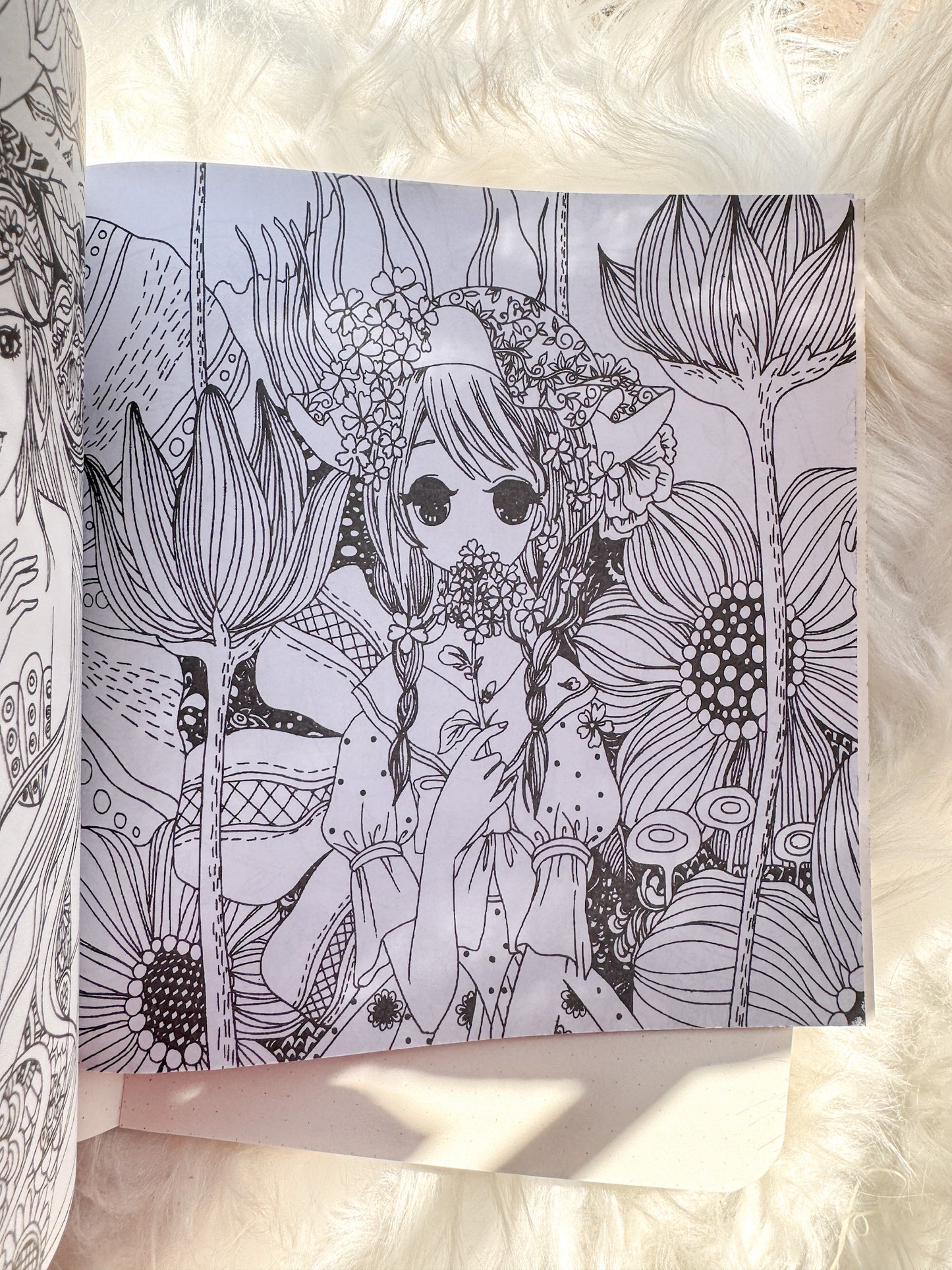 The Enchanted Forest Coloring Canvas Line Drawn Book | 24 pics Random Design