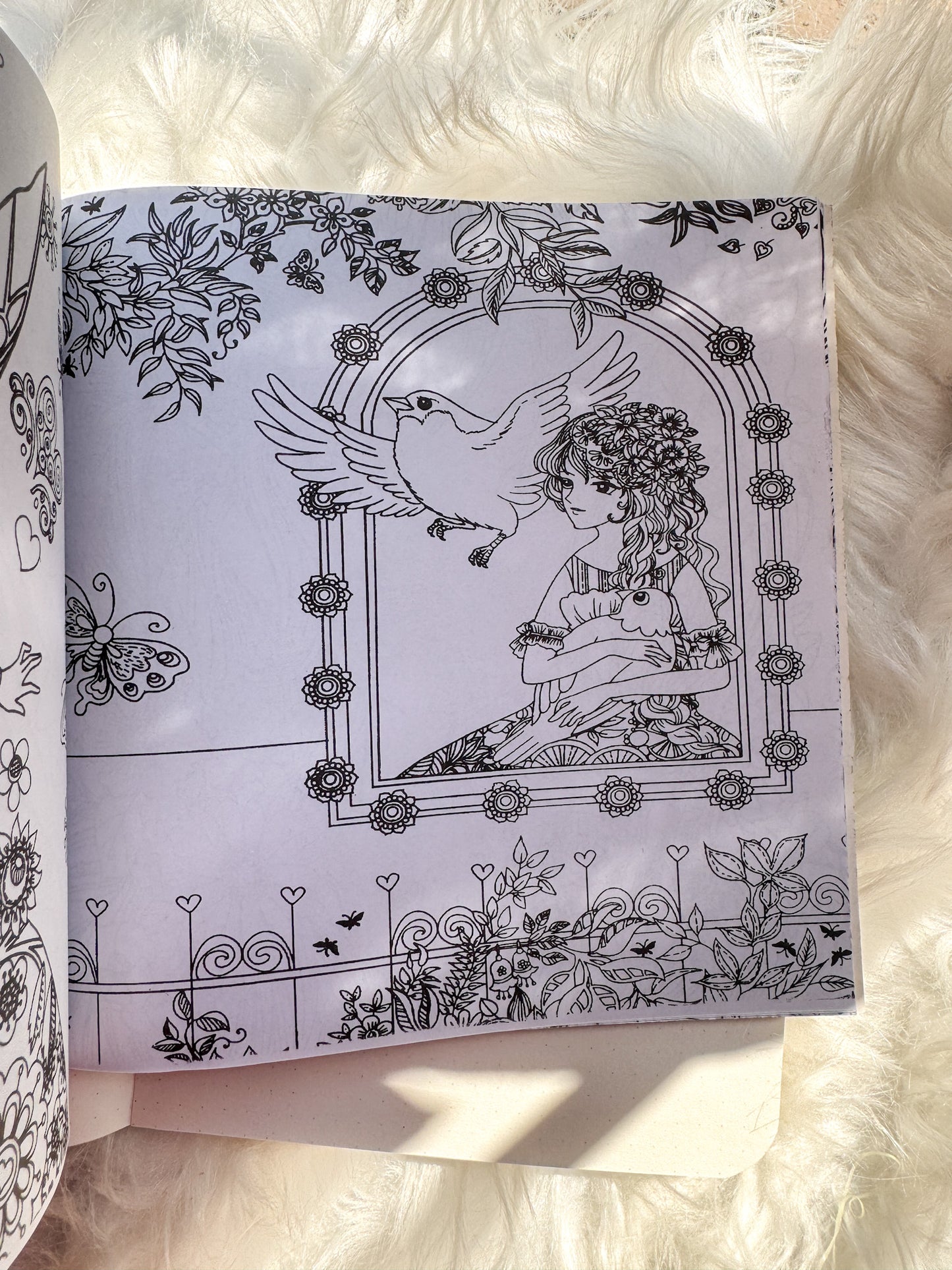 The Enchanted Forest Coloring Canvas Line Drawn Book | 24 pics Random Design