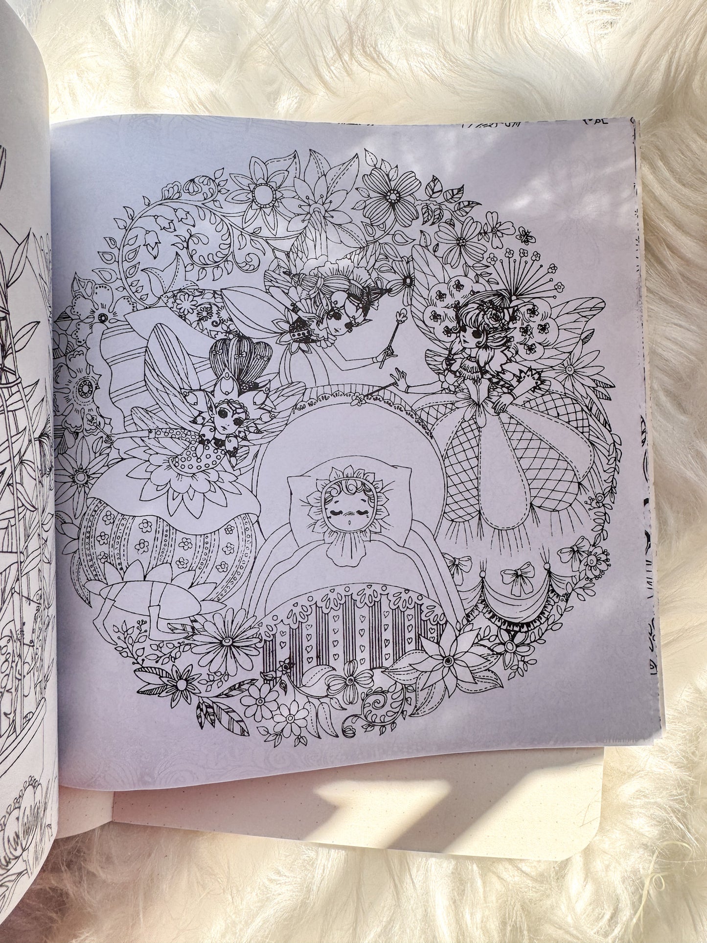 The Enchanted Forest Coloring Canvas Line Drawn Book | 24 pics Random Design