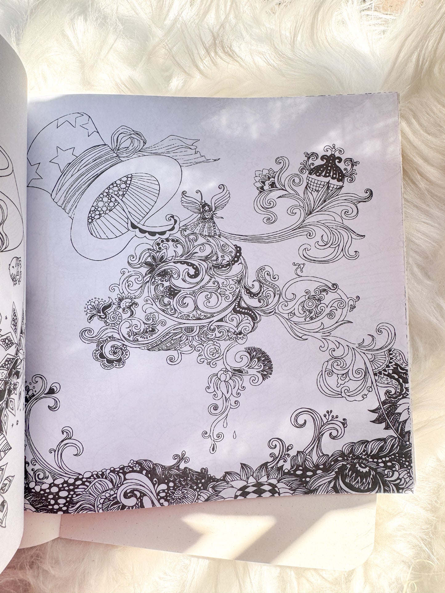 The Enchanted Forest Coloring Canvas Line Drawn Book | 24 pics Random Design