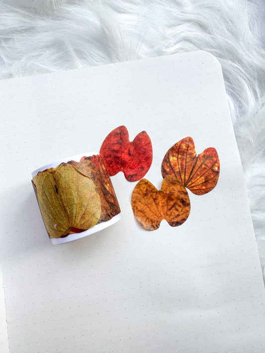 Hgd-xxly007 Fallen Leaves Paper Sticker Roll | 35*35mm 50 pcs