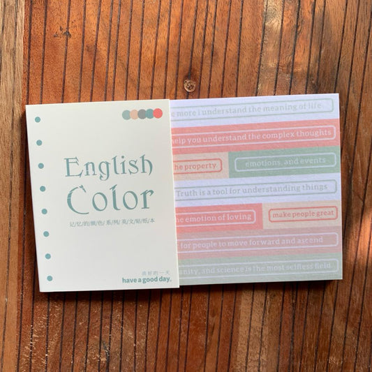 Jyys002 English Color Sticker Cutout 20Pc
