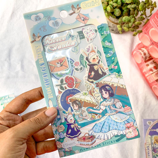 KQ248-11 - Kawaii Decorative Sticker 4 sheets in 1 pack