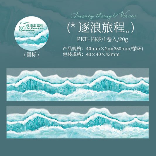 MHD-LHYD002-Sea Theme Transparent PET Sticker Roll | 40 mm | 2mtr