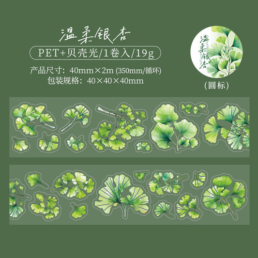 MHD-LYCS001-Floral Theme Transparent PET Sticker Roll | 40 mm | 2mtr