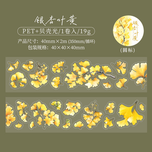MHD-LYCS006-Floral Theme Transparent PET Sticker Roll | 40 mm | 2mtr