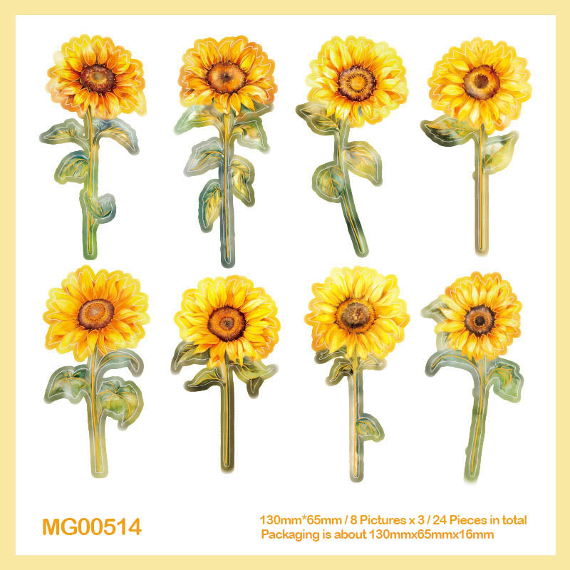 Mg00514 Paper Card Flower Cutout 24Pc