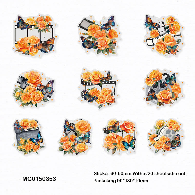 MG0150353 Butterfly Pet Sticker Pack 20Pc