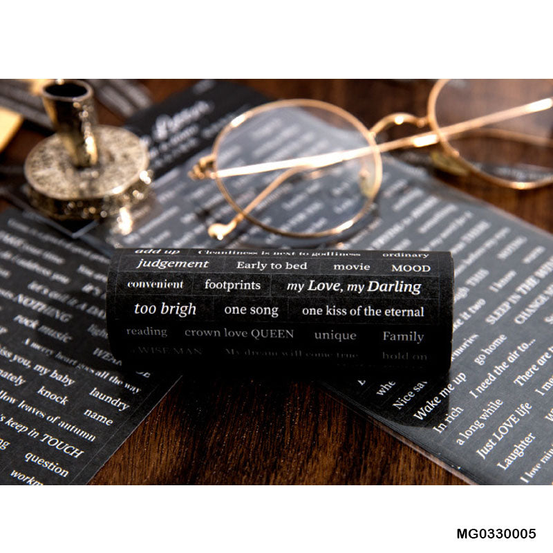 Mg033-0005 English Letter Series Deco Sticker 3Pc