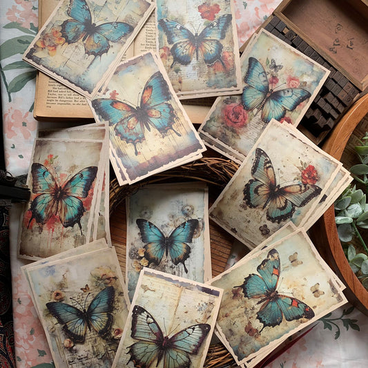 Mg0448 Retro Butterfly Paper Sheets 95*140Mm 30P