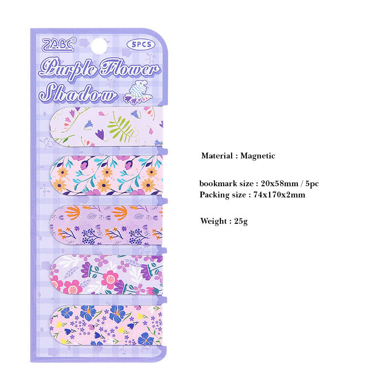 NCSH603 - magnetic bookmark thick color floral series small gift magnetic bookmark creative senior sense