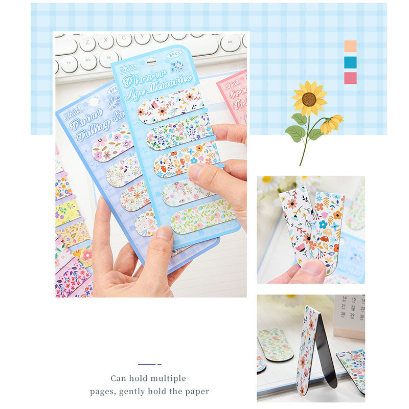 NCSH603 - magnetic bookmark thick color floral series small gift magnetic bookmark creative senior sense