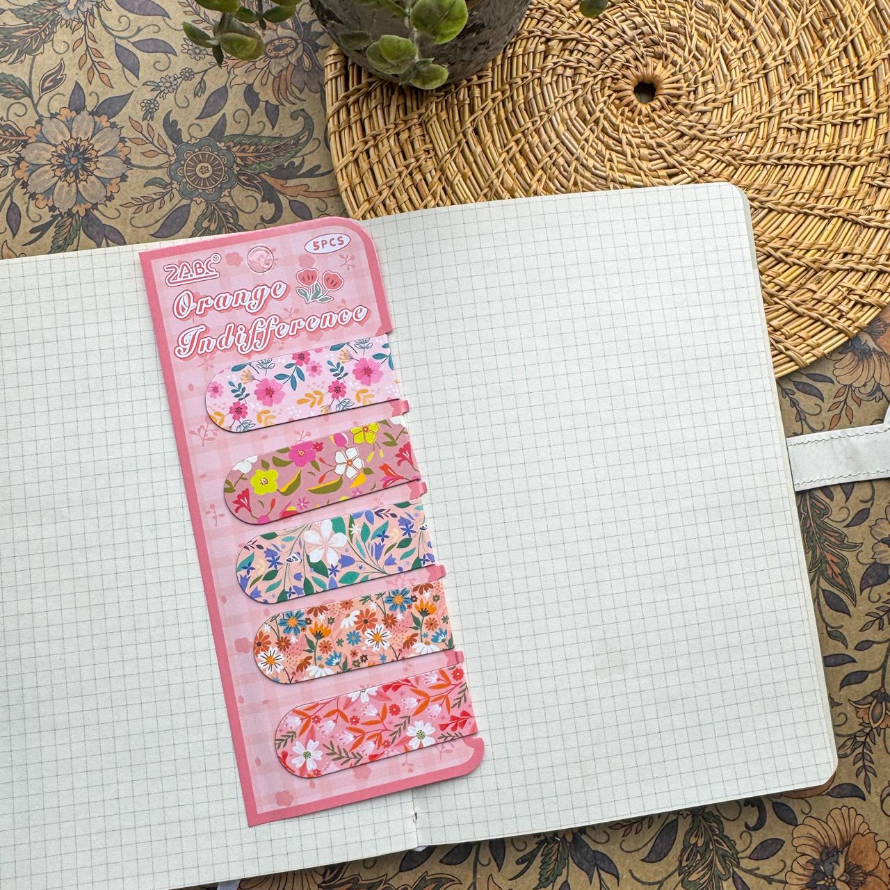 NCSH604 - magnetic bookmark thick color floral series small gift magnetic bookmark creative senior sense