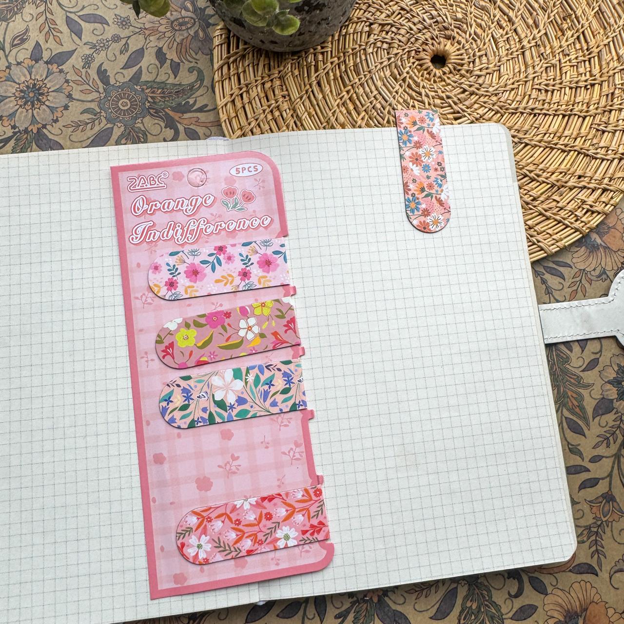 NCSH604 - magnetic bookmark thick color floral series small gift magnetic bookmark creative senior sense