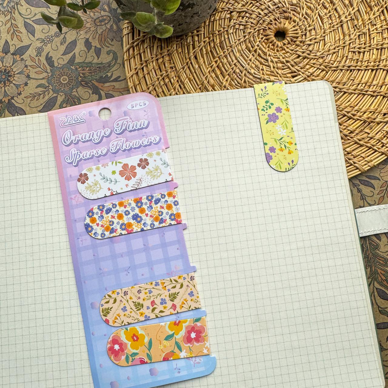 NCSH606 - magnetic bookmark thick color floral series small gift magnetic bookmark creative senior sense