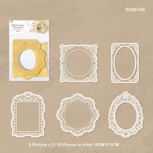 SCB574B Embossed Photo Frame Paper Cutout 9*9.5Cm