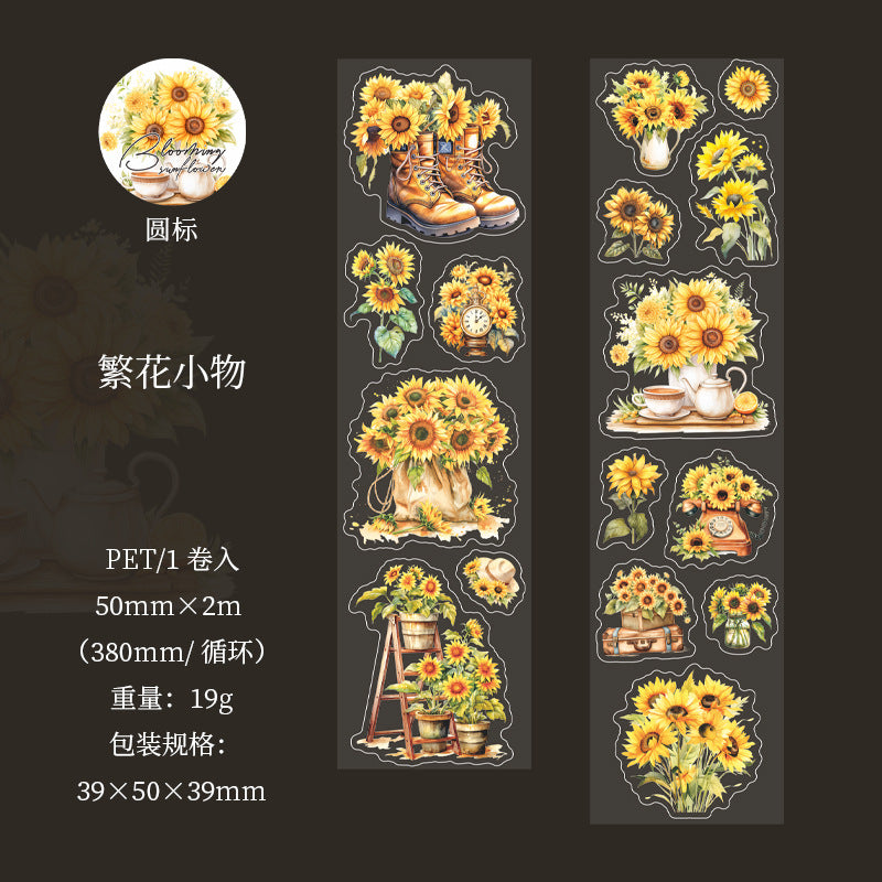 MHD-SFXR001-Floral Theme Transparent PET Sticker Roll | 50 mm | 2mtr