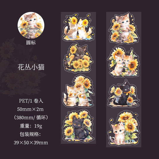 MHD-SFXR003-Floral Theme Transparent PET Sticker Roll | 50 mm | 2mtr