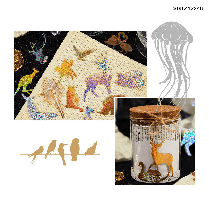 SGTZ12248 Bronzing Pet Sticker Ss 100Pc