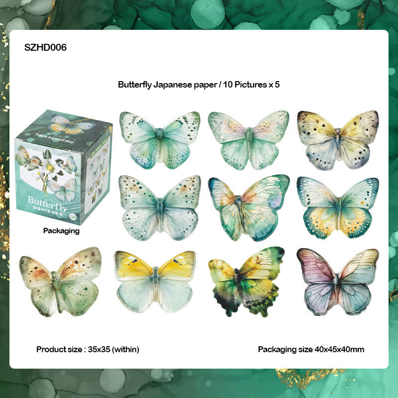 Szhd006 Butterfly Deco Stickers 50Pc