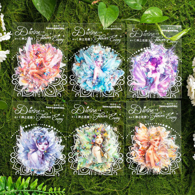 SZHS003 Flower Fairy Bronzing Sticker 10Pc