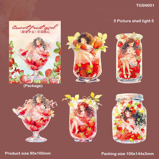 Tgsn001 Sweet Fruit Girl Deco Sticker