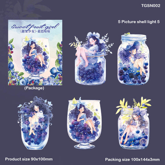 Tgsn002 Sweet Fruit Girl Deco Sticker