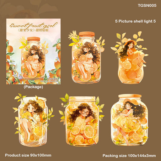 Tgsn005 Sweet Fruit Girl Deco Sticker