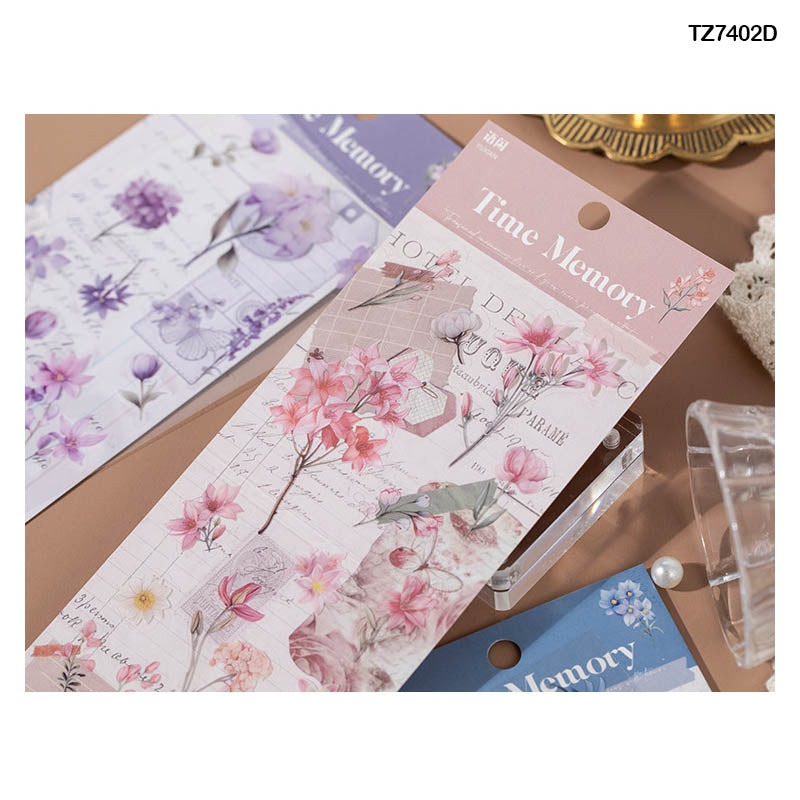 Tz7402D Time Memory Flower Sticker Pack 2 Sheets