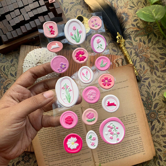 WXMYZ 4 Wax Sealed Themed Sticker | Wax Stamp Sticker