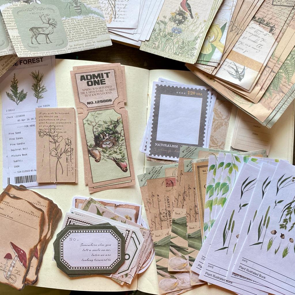 SCB6330 Retro Paper Cutout And Sticker 260PC