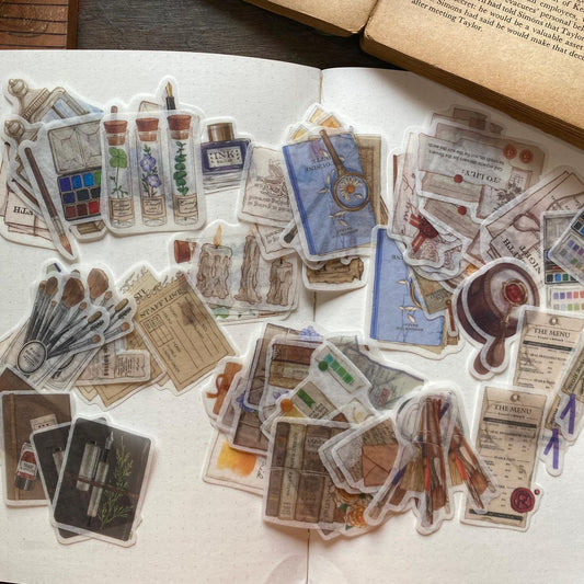 SCB6331 Retro Paper Cutout And Sticker 260PC