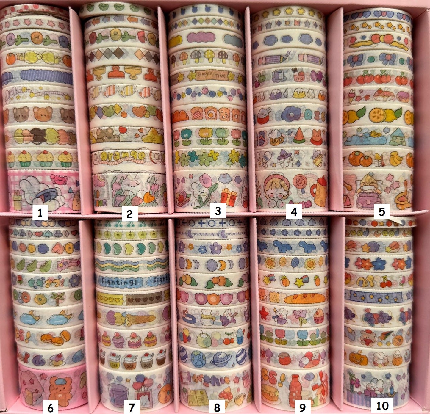 JD2207A - Colorful Washi Tape Set | Length 2mtr Each