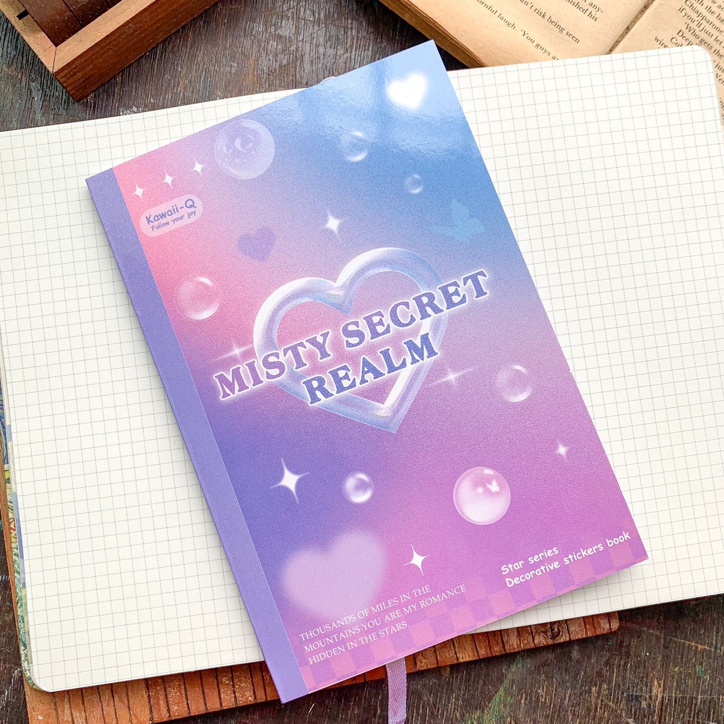 KQ-1624-MSR - Decorative Sticker Book | Deco Stickers | 24 Sheets | 12.5x18.5CM | Misty Secret Realm